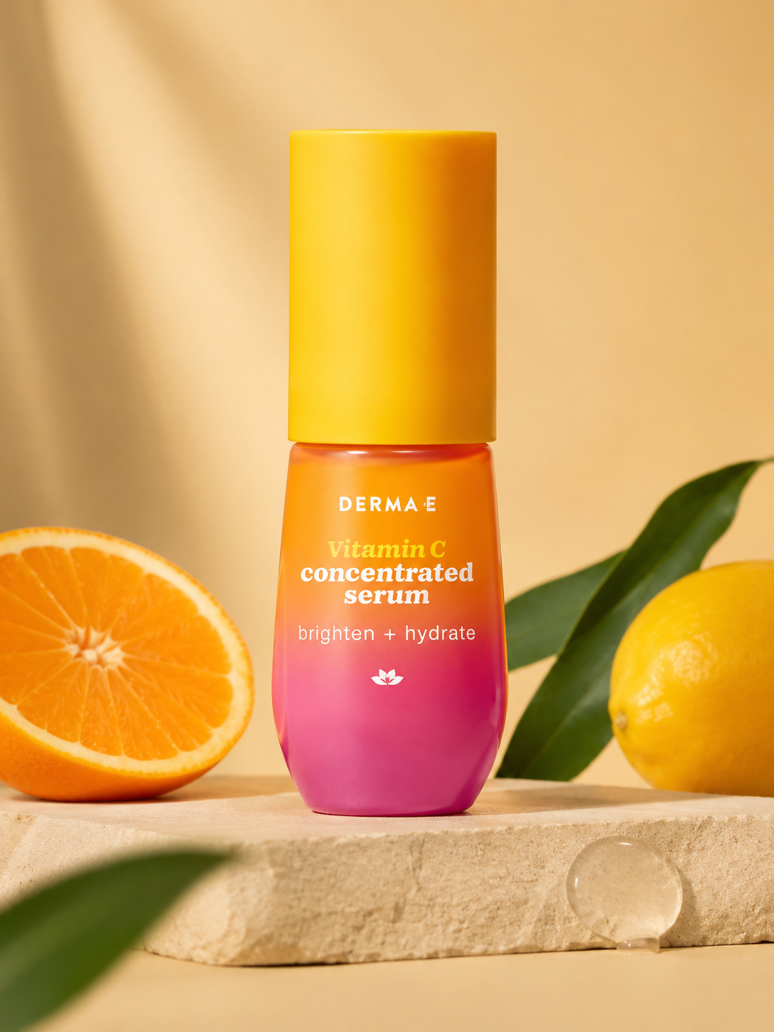 DERMA E Vitamin C Concentrated Serum – Brightening & Hydrating Facial Serum (1 fl oz / 30 mL)